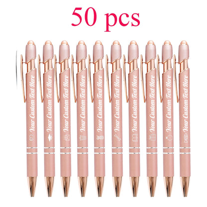 Customized Ballpoint Pen with Stylus - Personalized Metal Name & Logo Pen for Business, Graduation & Gifts