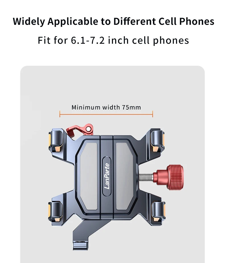 New Universal Motorcycle Phone Holder – High-Quality Alloy Shockproof Navigation Mount