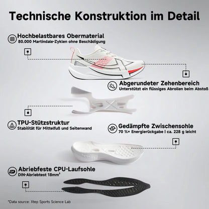 Xtep 2000km 5.0 Running Shoes - Lightweight Cushioned Sneakers for Jogging & Daily Training