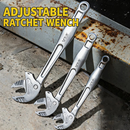 Crab Claw Wrench - Heavy-Duty Adjustable Self-Locking Ratchet Tool for Auto, Motorcycle & Pipe Repair