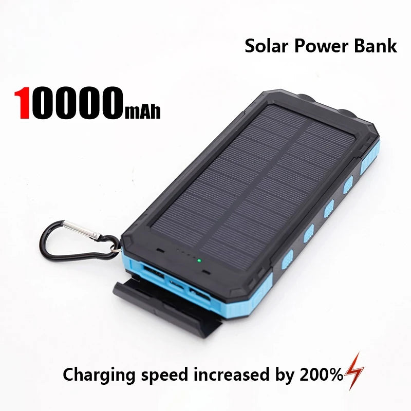 ONEPLUS 50000mAh Solar Power Bank – Portable External Battery Charger with LED Light for iPhone & Samsung