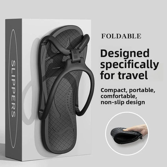 Foldable Unisex Travel Slippers EVA Flip Flops – Lightweight Non-Slip Hotel Bathroom Indoor Outdoor Portable Comfort Sandals
