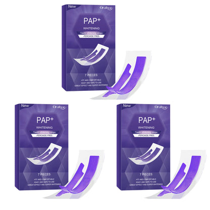 Purple Teeth Whitening Strips - Stain Removing Oral Care Strips for a Brighter Smile