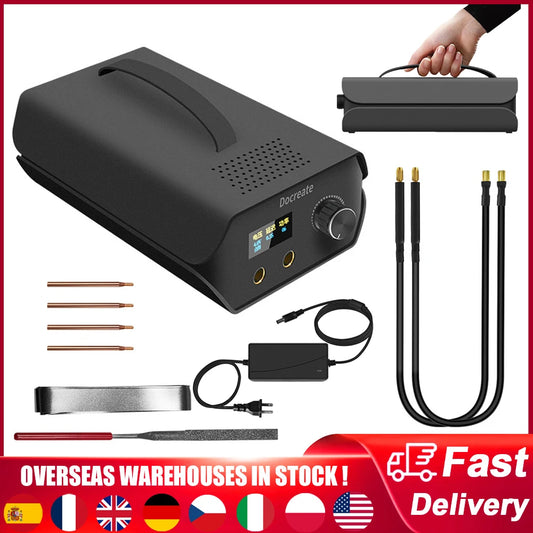Portable Spot Welding Machine – 120 Gear Adjustable 3000F Capacitor for 18650 Lithium Battery DIY Welding