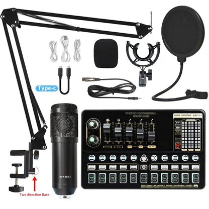 V10XPRO Computer & Mobile Live Stream Microphone Kit – Audio Studio Vocal Recording Equipment