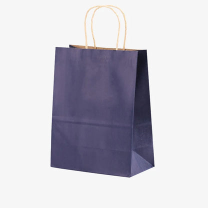 25/50pcs Brown Kraft Paper Gift Bags with Handles – Wedding, Birthday, Party Favor & Small Business Grocery Bags