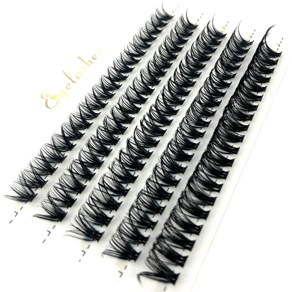HBZGTLAD 280Pcs 3D Mink Eyelash Clusters Set – Handmade 10D 60D 80D Natural Style False Eyelashes Extension Bundle Pack