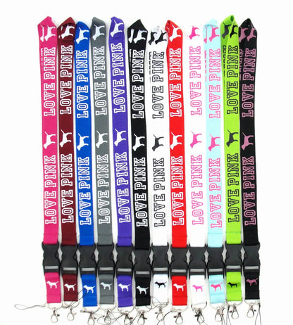 LOVE PINK Cellphone Lanyard Strap – Detachable Buckle Holder for Keys, ID Cards, Clothing & Accessories (H005)