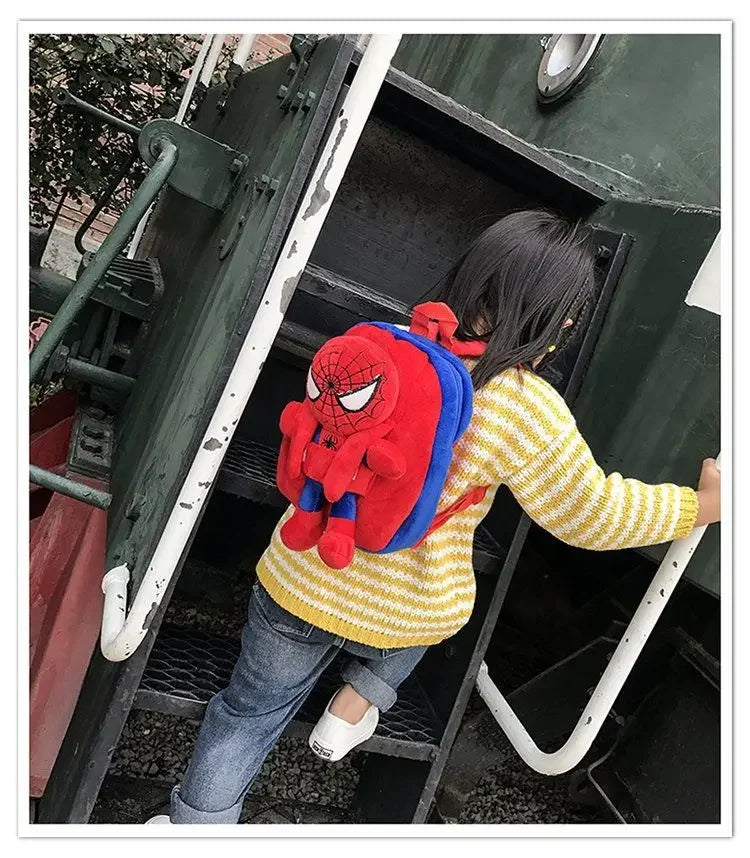 Marvel Series Cartoon Plush Toy Backpack – Cute & Fashionable Kindergarten Leisure Bag for Kids, Holiday Gift