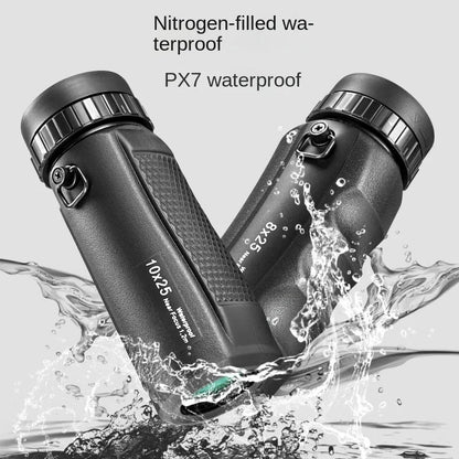 8x25 / 10x25 Mini Monocular Telescope - HD Waterproof Compact Pocket Scope for Hiking, Travel & Outdoor Viewing