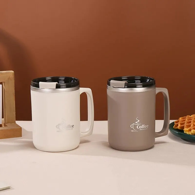 Milk Coffee Cup – Stainless Steel Double Wall Thermal Insulated Water Cup and Mug – Metal Coffee Mug