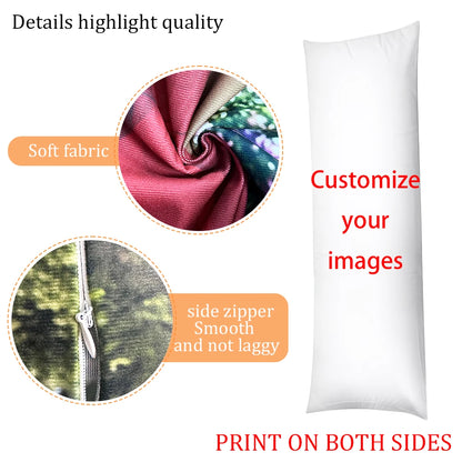 Custom Anime Body Pillowcase - Personalized Cartoon Star and Real Person Sleeping Pillow Cover