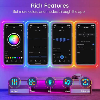 EU Plug DC24V RGB Neon LED Strip – 3535 Bluetooth Music Sync Waterproof Rope Light, 5-30M for Indoor & Outdoor Decor