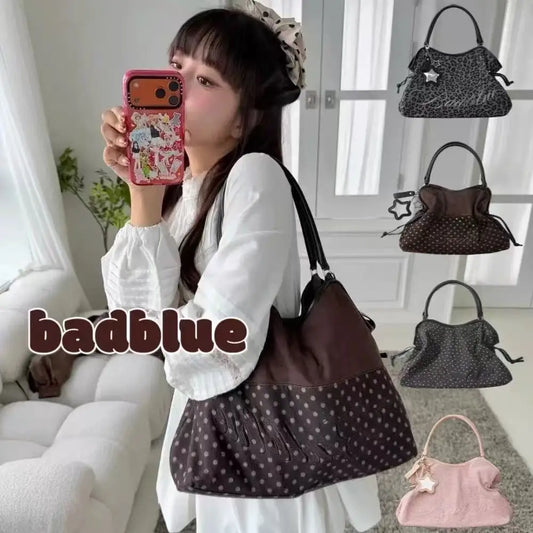 BadBlue Leopard Print Tote Bag - Forest-Inspired Trendy Business Handbag with Sweet Style