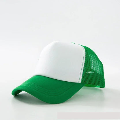 Custom Logo Trucker Hat - Adjustable Polyester Mesh Baseball Cap for Men & Women