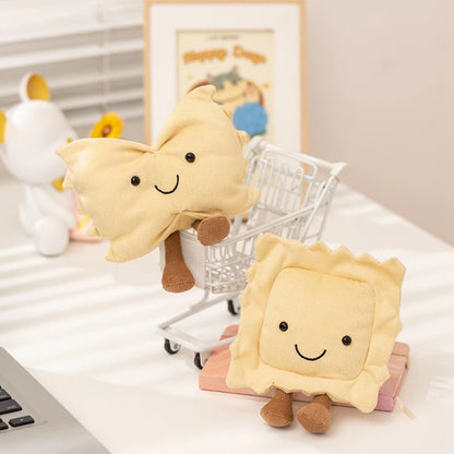 Cute Dessert Plush Toys – Soft Cake, Waffle, Pancake, Macaron, Éclair Stuffed Dolls for Kids Gift & Home Decor