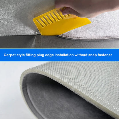 Electrostatic Sunshade for Tesla Model 3 & Y – Ice Cloth Sunroof Front & Rear Glass Skylight Interior Cooling Shade
