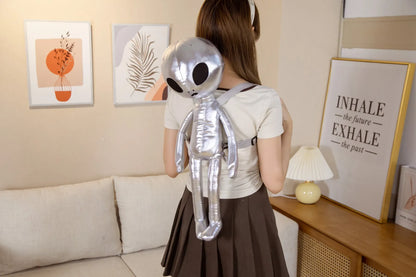 60cm Fashion Alien Plush Backpack – Soft PU ET Stuffed Doll Toy, Creative Gift for Kids & Children