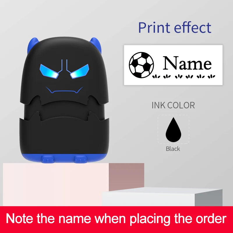 Custom Baby Name Stamp Kit - Reusable Waterproof Ink Stamp for Clothes, School Bags & Personal Items