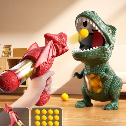 Dinosaur Shooting Game - Tyrannosaurus Rex Soft Bullet Gun, Parent-Child Interactive Puzzle Toy for Children