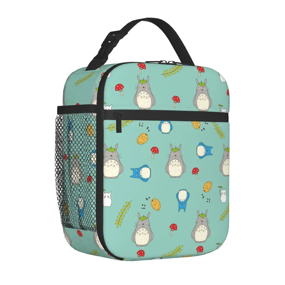 Totoro Miyazaki Anime Insulated Lunch Tote Bag – Portable Thermal Cooler for School & Office