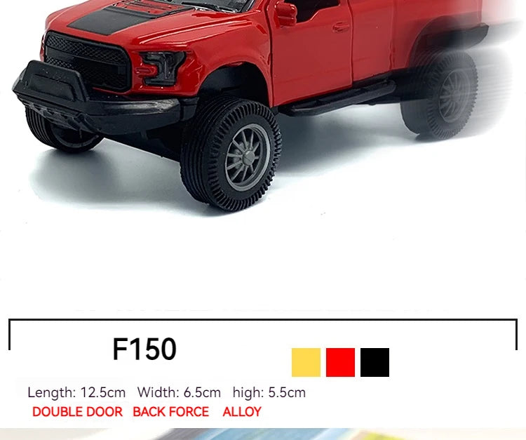 1:36 F-150 Alloy Car Model – Spring-Back Action Toy for Kids | Realistic Replica Vehicle