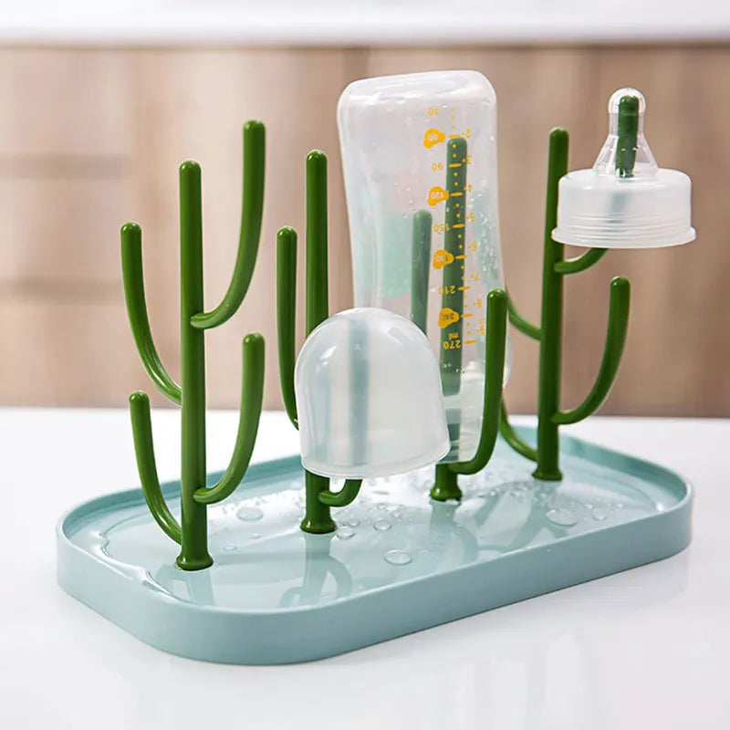 New Baby Bottle Dry Rack: Blue/Pink Bottle Drying Racks for Cleaning, Storage, and Draining - Convenient Dryer Drainer for Baby Bottles
