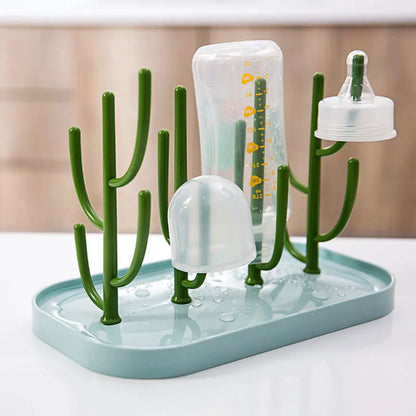 New Baby Bottle Dry Rack: Blue/Pink Bottle Drying Racks for Cleaning, Storage, and Draining - Convenient Dryer Drainer for Baby Bottles