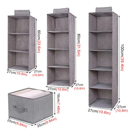 Hanging Cabinet Organizer for Underwear and Closet Storage — Wardrobe Rack Shelf Drawer Box