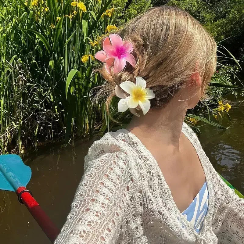 18Pcs Egg Flower Hair Clips | Gradient Candy Color Flowers, Shark Clips for Daily Ponytail Styling
