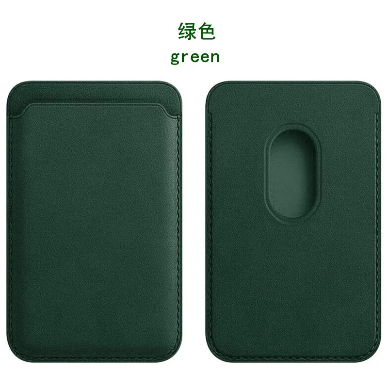 MagSafe Magnetic Leather Card Holder Wallet Case for iPhone 15, 14, 13 & 12 Pro Max Series