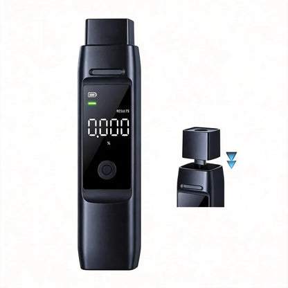Replaceable Semiconductor Breathalyzer – Alcohol Tester with 4 BAC Measurement Units (%, ‰, mg/100mL, mg/L), Batteries Not Included