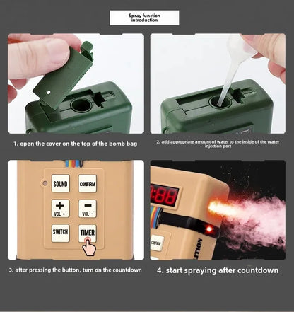 New Tactical Explosive Pack Toy – Airsoft Smoke Grenade with Light & Sound Effects for CS Cosplay, Best Gift for Boys