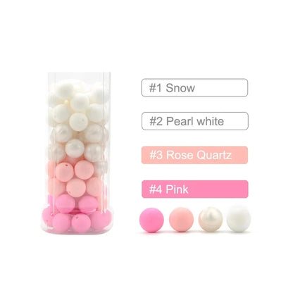 LOFCA Silicone Round Beads 20pcs - 9/12/15mm DIY Jewelry Making Beads for Bracelets, Keychains & Necklaces