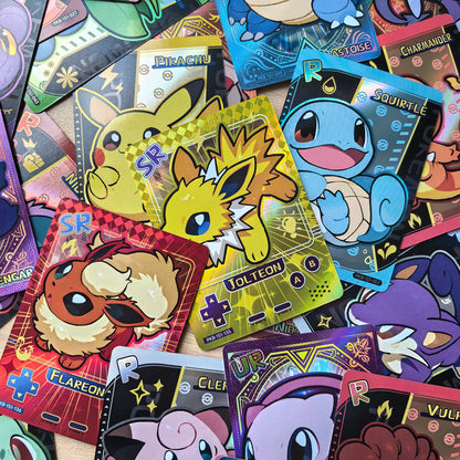 Holographic 59PCS Chibi PokeBaBy Pokemon Cards – DIY Cute Shiny 1996 Anime Collection with Gengar & Charizard