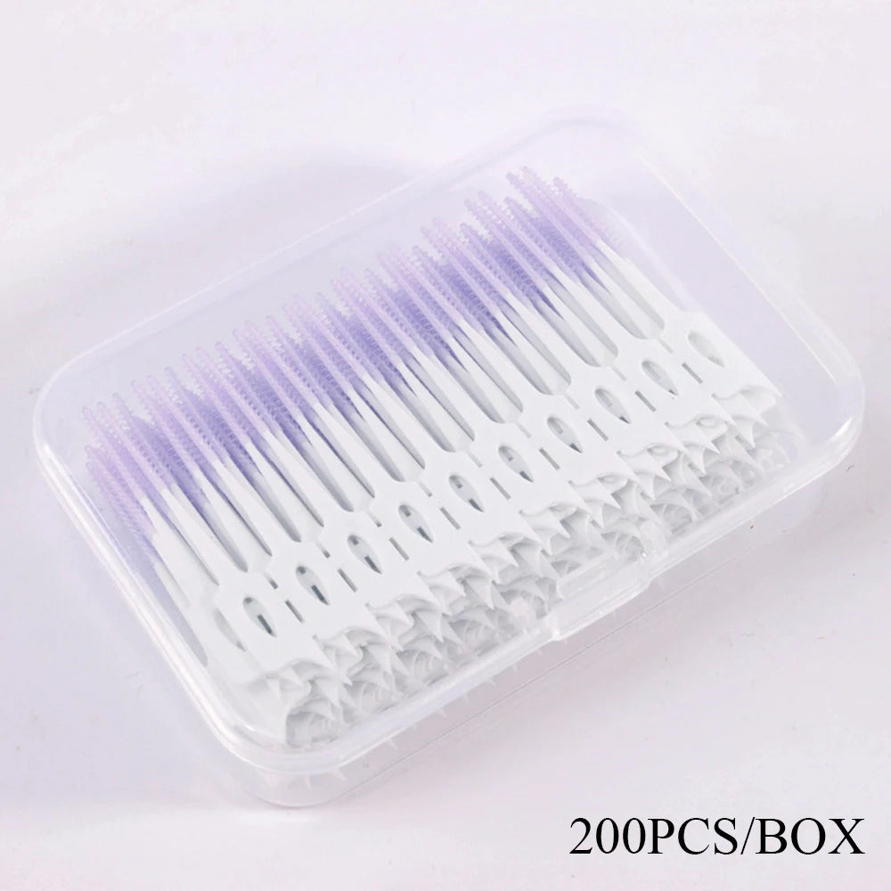200-Piece Dental Floss Picks Set - Interdental Cleaning Tools for Daily Oral Hygiene and Dental Care