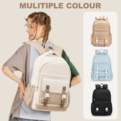 High-Capacity Student Backpack | Trendy Laptop & College Bag for Women, Girls, Travel & School BookBag
