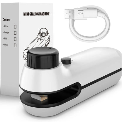 Portable USB Rechargeable Heat Sealer: Mini Bag Sealer for Easily Sealing Snacks Plastic Bags - Convenient Packaging Solution