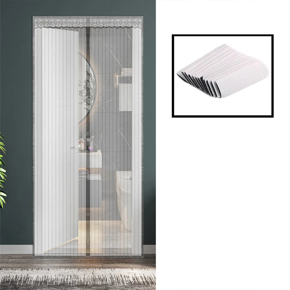 Magnetic Door Curtain Mosquito Net — Anti-Insect Fly Screen for Windows, Punch-Free Invisible Mesh