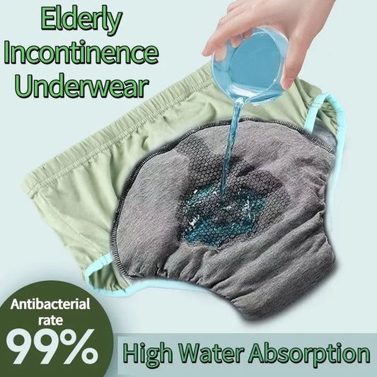 Graphene Cotton Adult Diaper – High Absorption, Anti-Leakage, Washable Incontinence Brief for Bed Care
