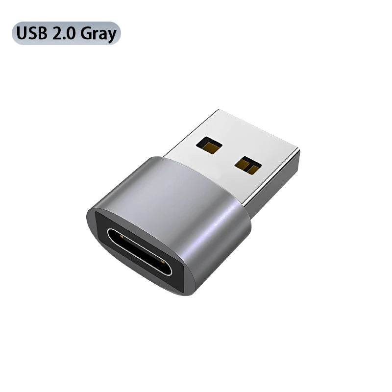 USB-C to USB 2.0 Adapter – Type-C Male to Female Converter for Phones, PCs & Laptops