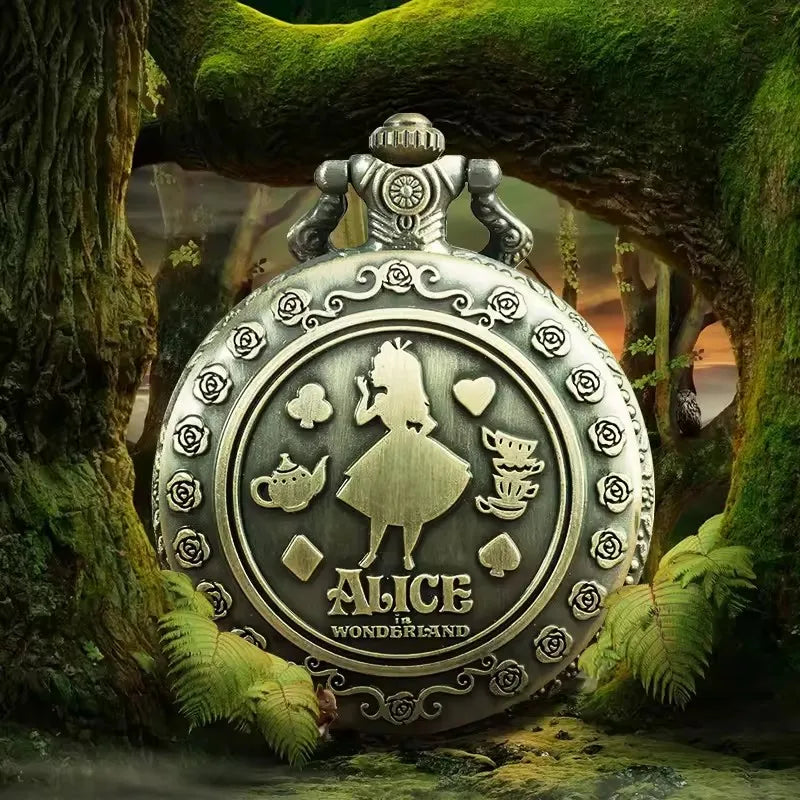 Cute Forest Series Quartz Pocket Watch Necklace - Trendy Pendant Gift for Girls and Holiday Accessories
