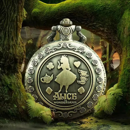 Cute Forest Series Quartz Pocket Watch Necklace - Trendy Pendant Gift for Girls and Holiday Accessories