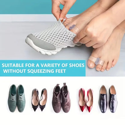 2-Piece Silicone Toe Separators - Soft Washable Reusable Toe Spacers for Comfortable Foot Care