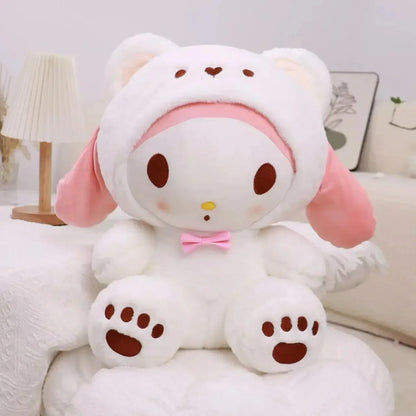 Sanrio Kuromi Plush Toy – 30cm Cinnamoroll & Melody Stuffed Doll, Soft & Comfortable, Valentine's Day & Birthday Gift