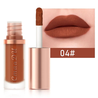Waterproof Matte Velvet Lip Glaze – Moisturizing, Long-Lasting, Non-Stick Lip Gloss Lipstick Makeup