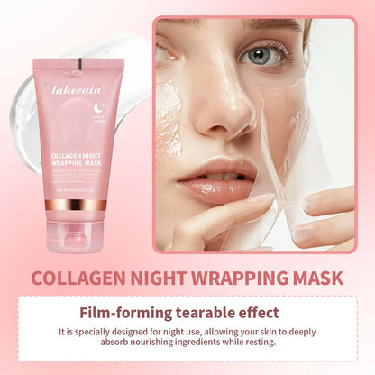 Night Collagen Wrapping Mask – Moisturizing, Brightening & Rejuvenating Korean Face Mask for Glowy Skin & Elasticity