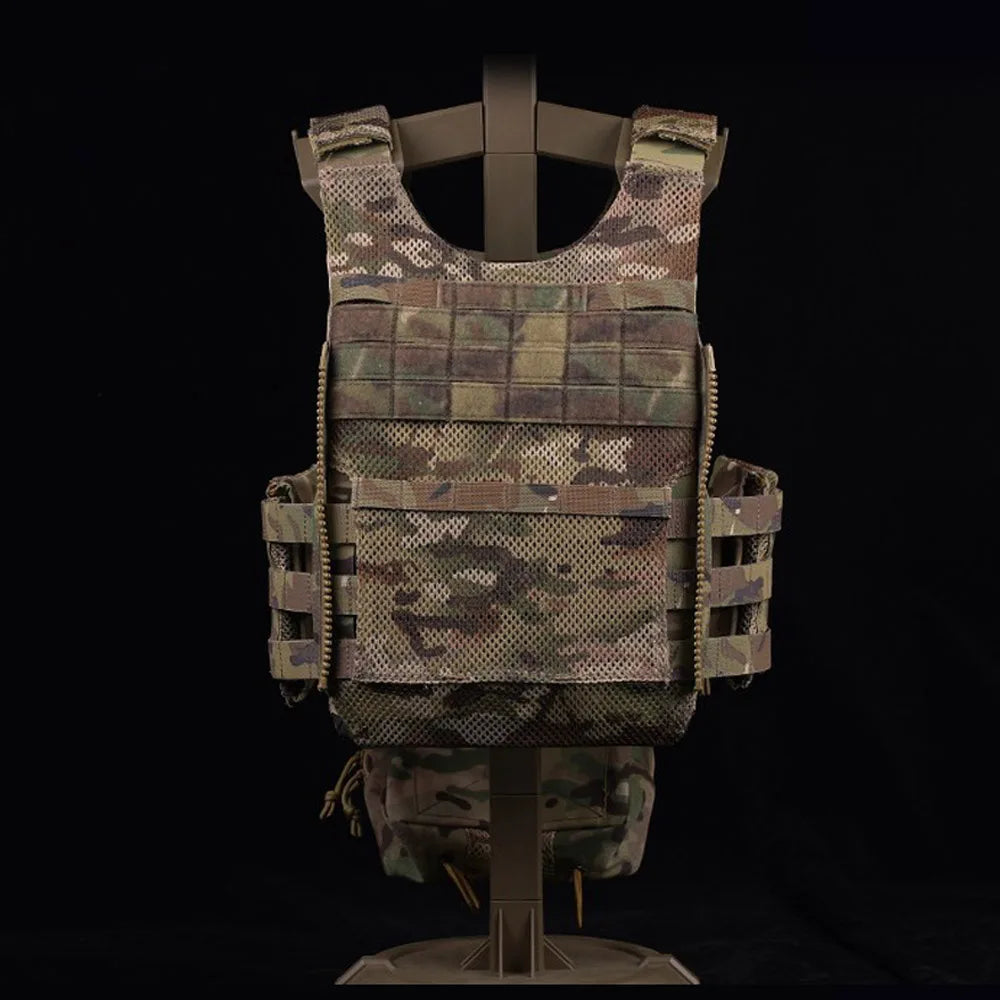 Tactical Vest LV119 Plate Carrier Set – Lightweight OTB Maritime Airsoft Hunting Vest with Underbelly Bag & Triple Mag Pouch