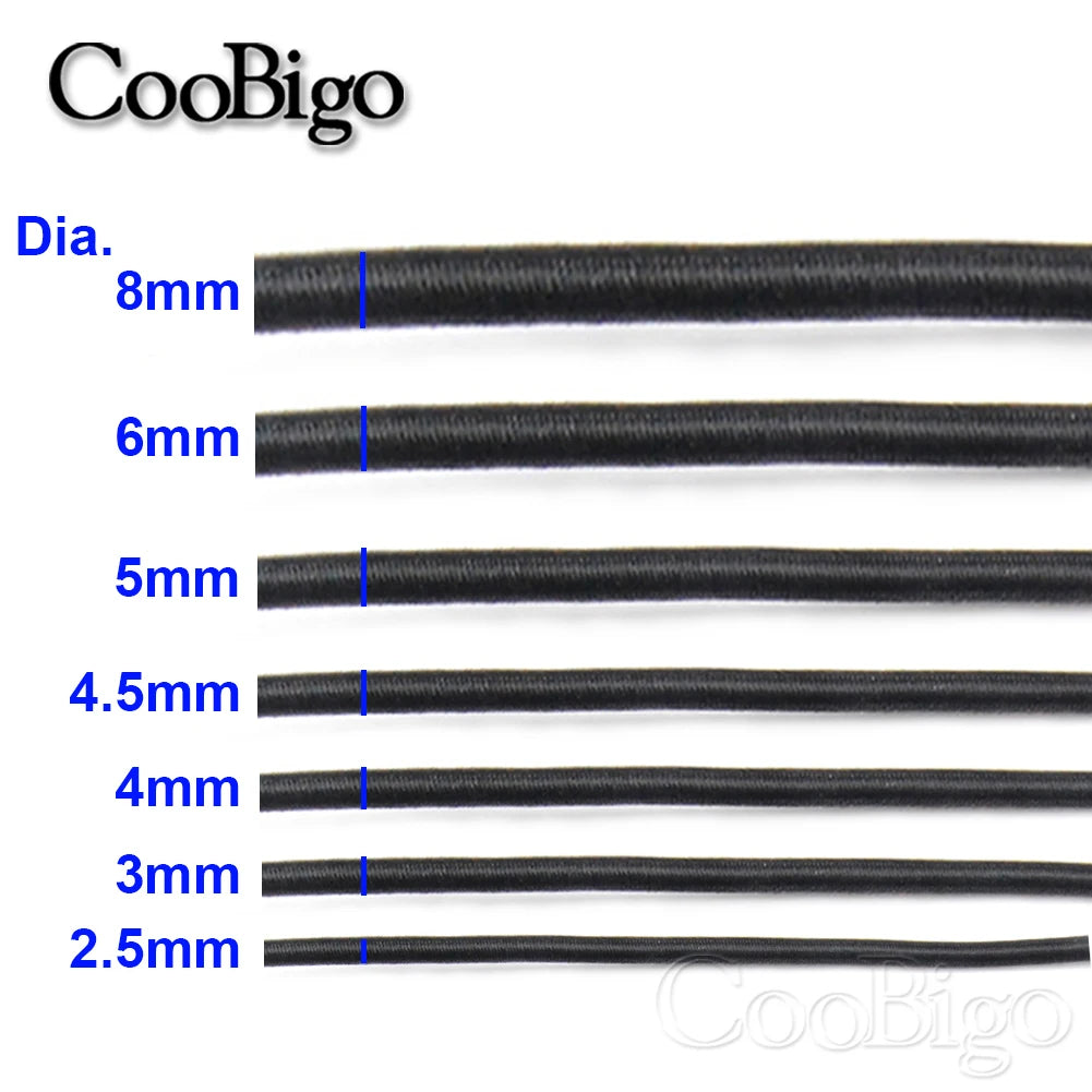 10 Meters Strong Elastic Bungee Shock Cord - Stretch String for Tent, Kayak, Boat, DIY Jewelry Making, and Garment Sewing (Available in Multiple Sizes)