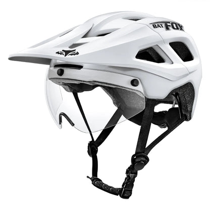 BATFOX Bike Helmet with Magnetic Goggles – MTB Road & Mountain Cycling Safety Helmet for Outdoor Sports, Scooter & Bicycle Protection Gear